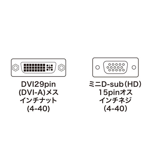 DVI-VGA変換アダプタ