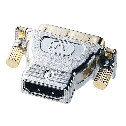 HDMIオスコネクタをDVI-D（24pinオス）コネクタに変換するHDMIアダプタ（HDMIメス-DVI24pinオス） サンワサプライ