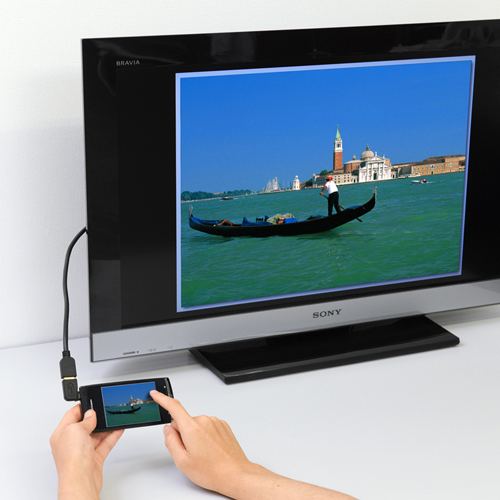 HDMI変換アダプタ（マイクロHDMI・L字型・ブラック） サンワサプライ