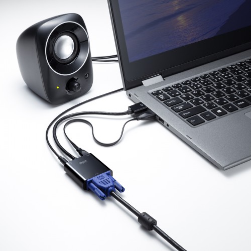 HDMI-VGA変換アダプタ（オーディオ出力付き）