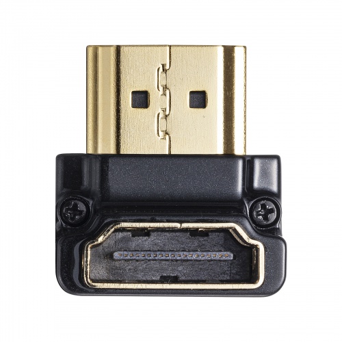 HDMIコネクタ角度変更アダプタ（下向きタイプ・L型変換アダプタ・L字型アダプタ・8K対応・金メッキ端子） AD-HD27LD サンワサプライ