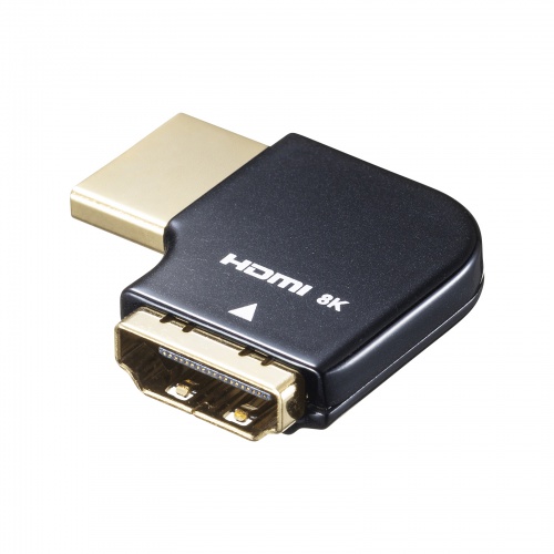 HDMIコネクタ角度変更アダプタ（左向きタイプ・L型変換アダプタ・L字型アダプタ・8K対応・金メッキ端子） AD-HD29LYL サンワサプライ