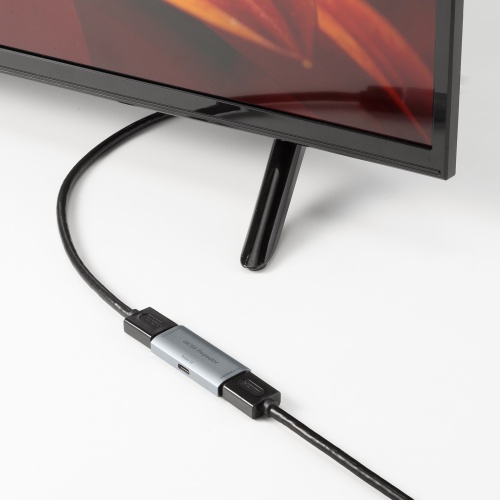 HDMI延長アダプタ（中継アダプタ・4K/60Hz・HDR 対応・最大40m延長・HDMIコネクタ・電源供給対応・ドライバー不要・メス - メス・プレミアムハイスピード）