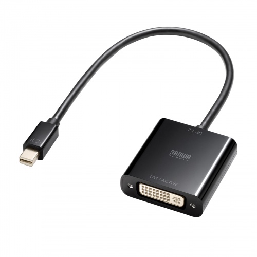 Mini DisplayPort-DVI 変換アダプタ（20cm・アクティブタイプ・1080p・ミニDP・変換ケーブル）