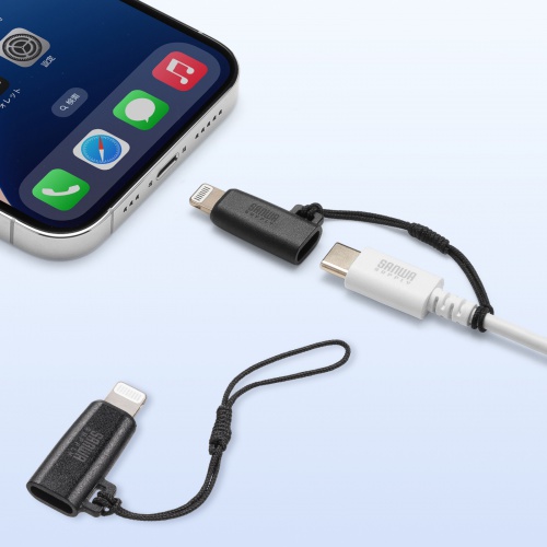 USB‑C to Lightning変換アダプタ｜PD60W・データ転送・MFi認証・ブラック