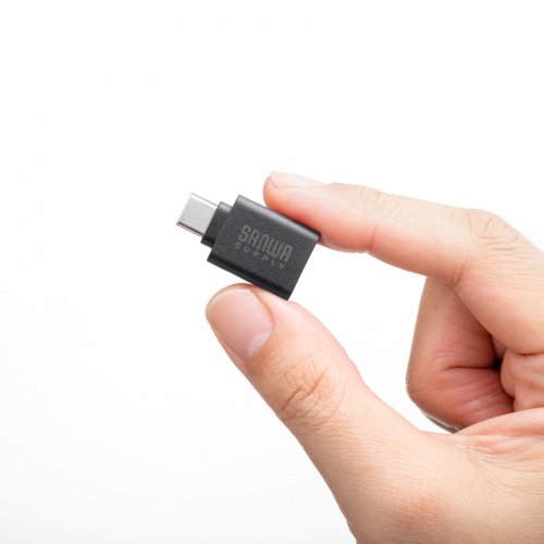 Type-C変換アダプタ（USB 5Gbps・USB A to Type-C変換・5V3A充電対応・超小型設計・樹脂コネクタ・袋パッケージ）
