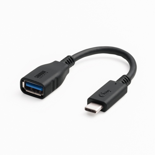 Type-C変換ケーブル（USB AtoC 変換・ケーブル一体型・USB・5Gbps・最大15W充電・ケーブル長7cm・USB-IF正規認証品・ブラック）