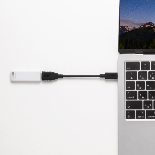 Type-C変換ケーブル（USB AtoC 変換・ケーブル一体型・USB・5Gbps・最大15W充電・ケーブル長7cm・USB-IF正規認証品・ブラック）