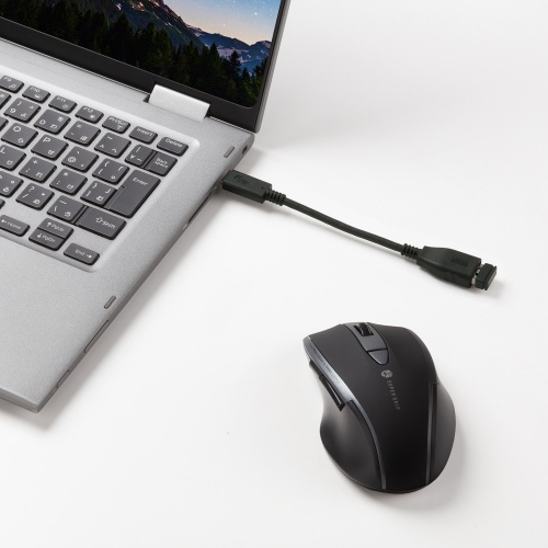 Type-C変換ケーブル（USB AtoC 変換・ケーブル一体型・USB・5Gbps・最大15W充電・ケーブル長7cm・USB-IF正規認証品・ブラック）