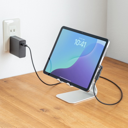 USB-C 540度 回転アダプタ（PD240W・L字・全方向対応・変換・コネクタ・USB2.0・Type-C・通電LED・ブラック）