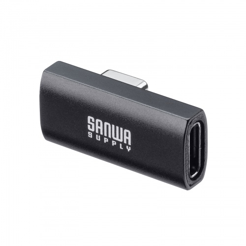 USB-C変換アダプタ（L字型・縦挿し・USB 40Gbps・高速転送・PD240W・急速充電・CtoCコネクタ・ブラック）