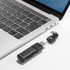 USB A to C 変換アダプタ(540°回転・上下左右・全方向対応・ L字・L型コネクタ・USB2.0・Type-Cオス-USB Aメス・方向変換・ブラック）