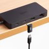 USB-C変換アダプタ（L字型・垂直タイプ・上下方向・USB・40Gbps・高速転送・PD240W・急速充電・CtoCコネクタ・ブラック）