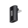 USB-C変換アダプタ（L字型・垂直タイプ・上下方向・USB・40Gbps・高速転送・PD240W・急速充電・CtoCコネクタ・ブラック）