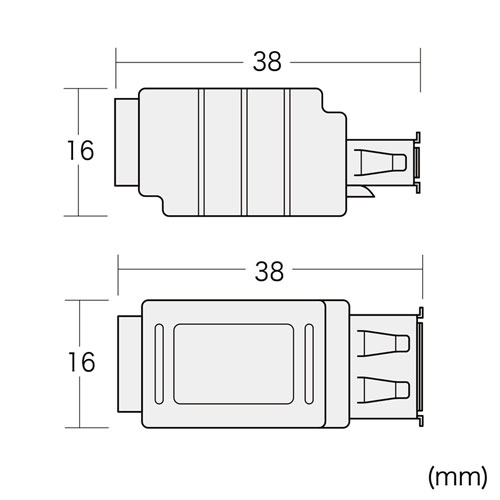 USBアダプタ(USB Bコネクタメス・USB Aコネクタメス) サンワサプライ