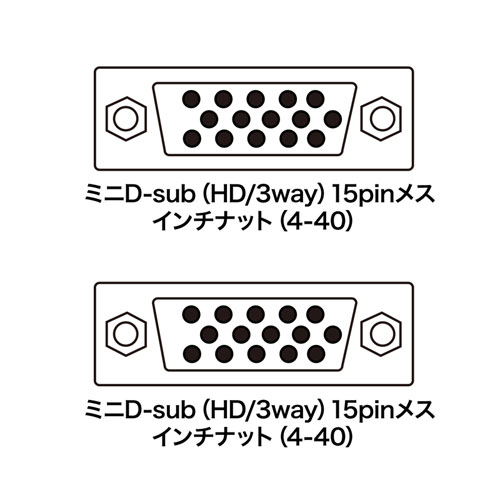 ジェンダーチェンジャー（15pin） ADHD15S-FFK サンワサプライ|