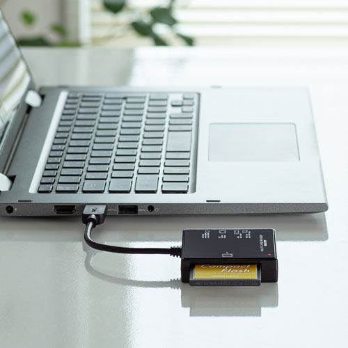マルチカードリーダー（USB3.0/USB 3.1 Gen1対応・コンパクト・ブラック）