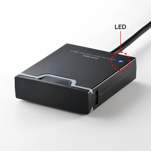 SDカードリーダー（microSD・USB・カバー付き） ADR-3SDUBKN サンワサプライ