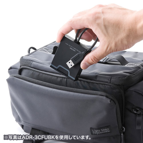 SDカードリーダー（microSD・USB・カバー付き） ADR-3SDUBKN サンワサプライ