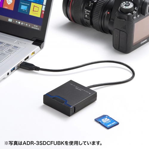 SDカードリーダー（microSD・USB・カバー付き） ADR-3SDUBKN サンワサプライ