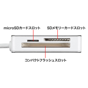 【アウトレット･訳あり・セール】カードリーダー（TypeC・USB3.1対応・バスパワー・シルバー） ADR-3TCML36S サンワサプライ