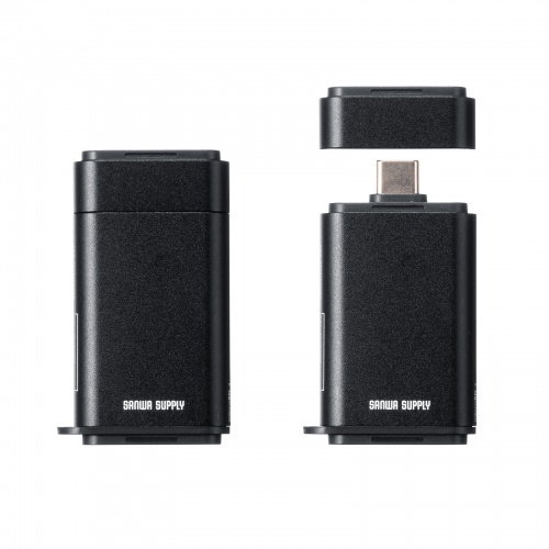 USB-C カードリーダー（SDカード・microSDカード・UHS-II 対応・USB3.0・5Gbps・2-in-1・小型・軽量・高速・ブラック）
