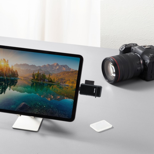 USB-C カードリーダー（SDカード・microSDカード・UHS-II 対応・USB3.0・5Gbps・2-in-1・小型・軽量・高速・ブラック）
