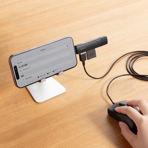 SD/microSDカードリーダー（USB Type-C ＆ USB-A両対応・直挿し・USBポート付き）