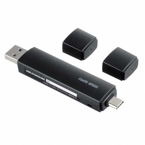 SD/microSDカードリーダー（USB Type-C ＆ USB-A両対応・直挿し・USBポート付き）