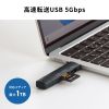 SD/microSDカードリーダー（USB Type-C ＆ USB-A両対応・直挿し・USBポート付き）