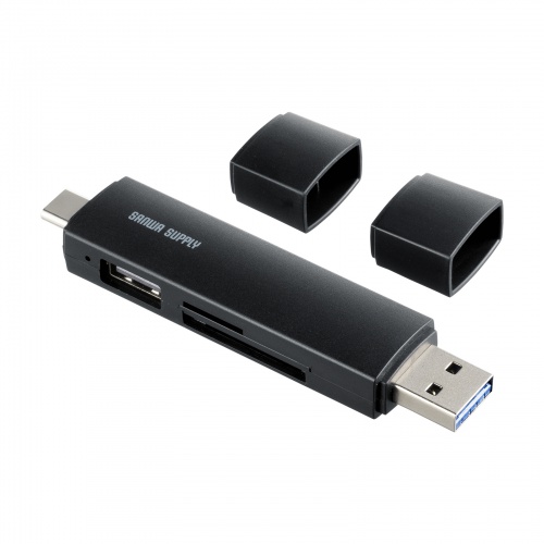 SD/microSDカードリーダー（USB Type-C ＆ USB-A両対応・直挿し・USB