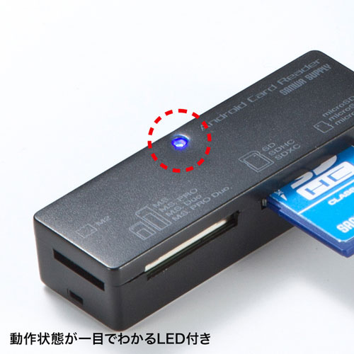 アンドロイド対応カードリーダー（ブラック）