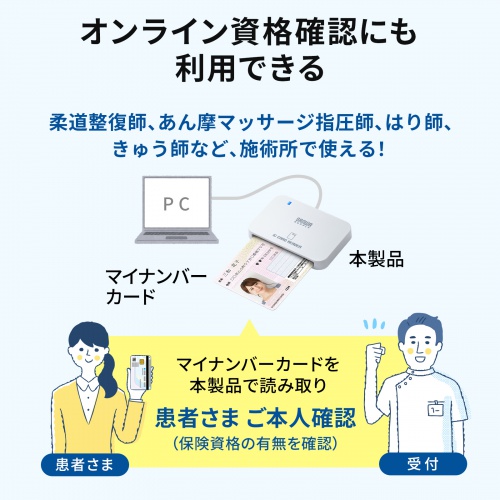 接触型ICカードリーダライタ(確定申告・電子車検証・HPKIカード・電子