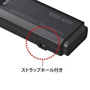 【アウトレット･訳あり・セール】USB2.0カードリーダー（SD、microSD対応・ブラック） サンワサプライ