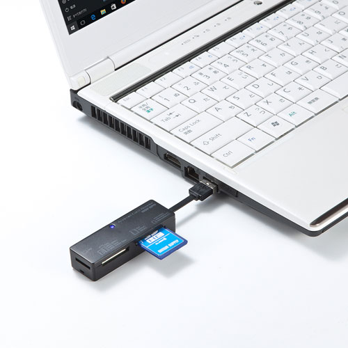 マルチカードリーダー（Android対応・USB2.0・Type-C（USB 3.1 Gen 1）変換アダプタ付き)