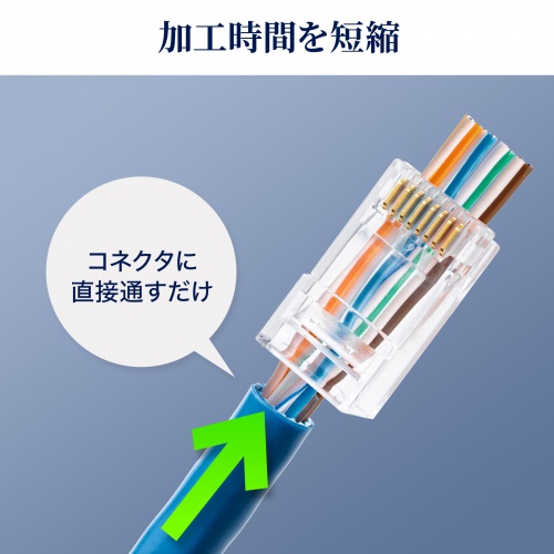 カテゴリ6A RJ-45コネクタ(単線用) ADT-6ARJ-10 サンワサプライ