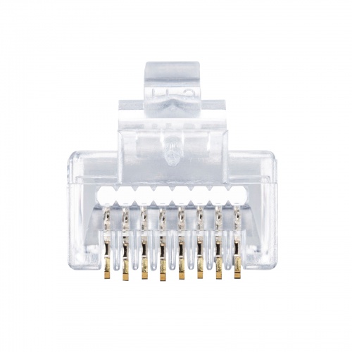 RJ-45コネクタ（カテゴリ6A・貫通型・への字ラッチ・ブーツ付き・自作用・より線・単線・100個入り）