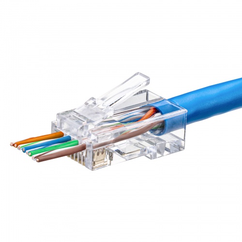 RJ-45コネクタ（CAT6・CAT5e対応・貫通型・単線・より線共用・100個入り）ADT-6RJKN-100