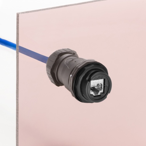 屋外用LAN中継アダプタ（CAT6A・STP・RJ-45中継アダプタ・防水・PoE/PoE+/PoE++対応）