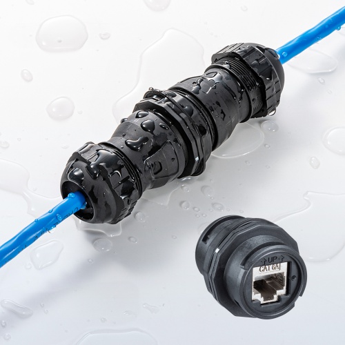 屋外用LAN中継アダプタ（CAT6A・STP・RJ-45中継アダプタ・防水・PoE/PoE+/PoE++対応）