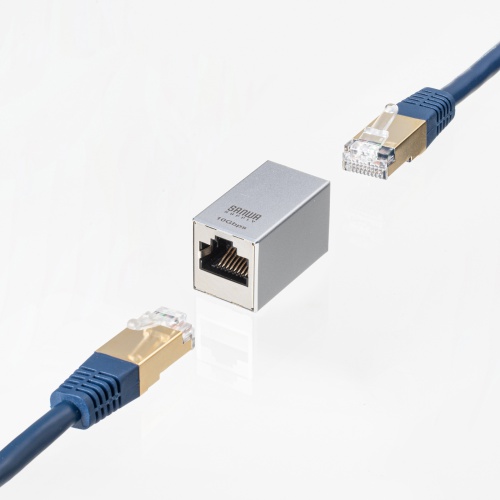 RJ-45中継アダプタ（CAT7・10Gbps・PoE/PoE+/PoE++・UTP/STP・LANケーブル・延長）