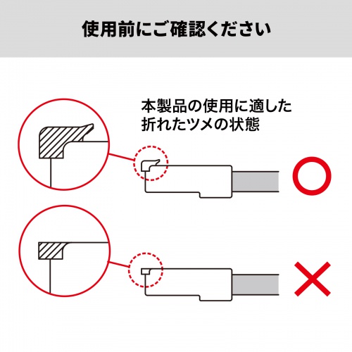 RJ-45プラグ（SOS・10個入り・後付け・クリア） ADT-RJ45SOS-10CL サンワサプライ