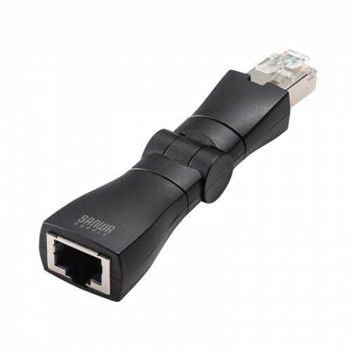 LANアダプタ（回転式・3Dコネクタ・カテゴリ6A・10Gbps・PoE/PoE+/PoE++・RJ-45・UTP/STP）