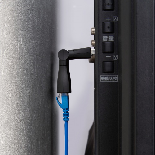 LANアダプタ（回転式・3Dコネクタ・カテゴリ6A・10Gbps・PoE/PoE+/PoE++・RJ-45・UTP/STP）