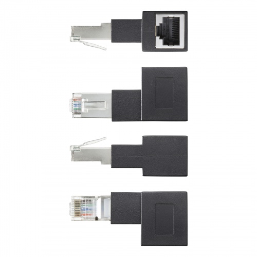 RJ-45コネクタ90度角度変更アダプタ（右出しタイプ・L型変換アダプタ・カテゴリ6A対応・シールド仕様・STPケーブル・UTPケーブル両対応） ADT-RJ6A-LR サンワサプライ