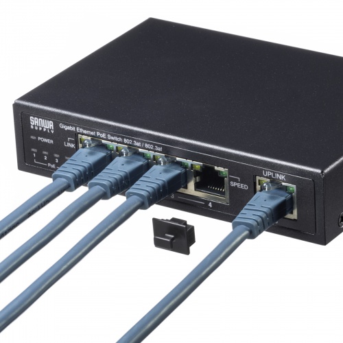 コネクタカバー（キャップ・防塵・ほこり・保護・RJ-45・LANポート・10個入り・ブラック） ADT-RJDST3 サンワサプライ