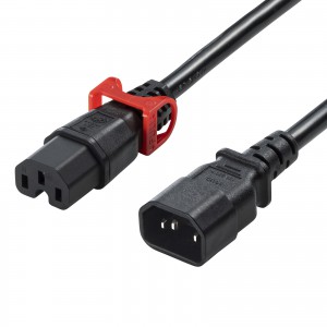 抜け防止ロック式電源コード（ロックプラス・1m・15A・250V）