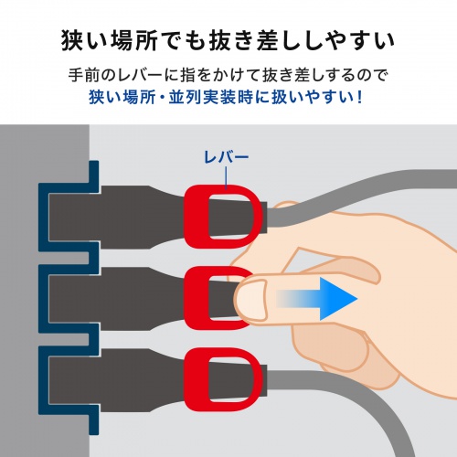 抜け防止ロック式電源コード（ロックプラス・1m・15A・250V）
