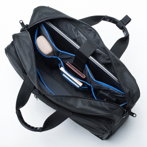 3WAYビジネスバッグ(13.3インチワイド・ノートパソコン収納・リュック・ショルダー・手提げ・軽量・キャリーサポーター付き・ブラック）BAG-3WAYT2BKN