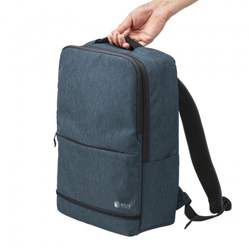 リュック（スクエアリュック・15.6インチワイド対応・PC収納バックパック・カジュアル・ネイビー） BAG-BP16NV
